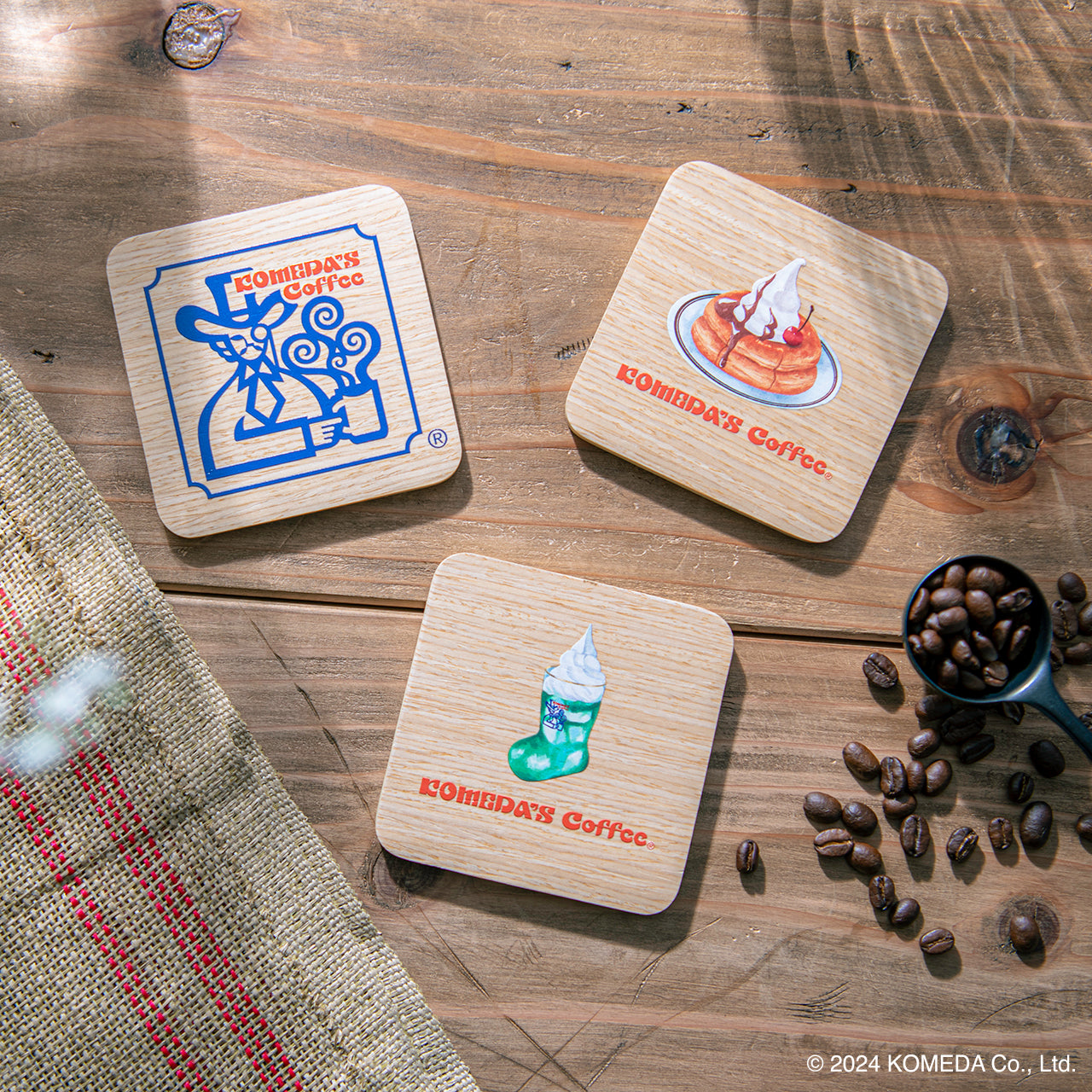 コメダ珈琲店｜木製コースター – YAXELL｜株式会社ヤクセル