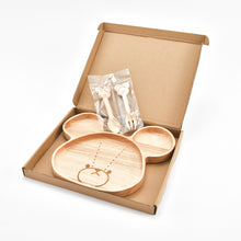 画像をギャラリービューアに読み込む, くまのがっこう｜木製プレート＆カトラリーセット
